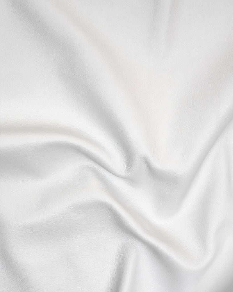 Dream Collection | Soft Nappa Cow Leather In Many Colours Snow / Coupon (Approximately 50 X 45 Cm)