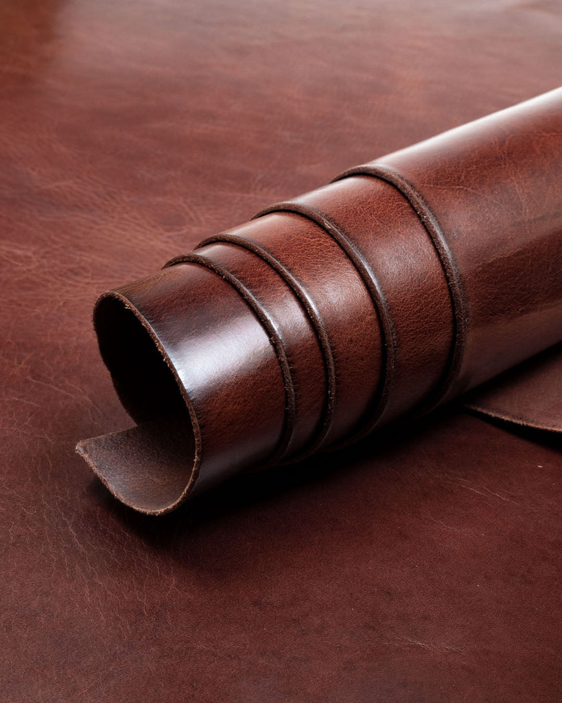 Monza Collection | Shiny Vegetable Tanned Harness Leather Doppio / 0.9 - 1.1 Mm Panel (30 X 20 Cm)