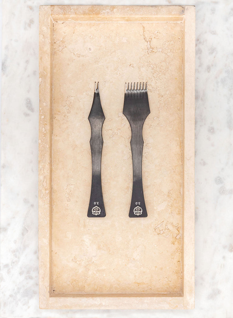 Japanese Diamond Style Premium Leather Pricking Irons | 2 Piece Set 3 Sizes Available Leertools