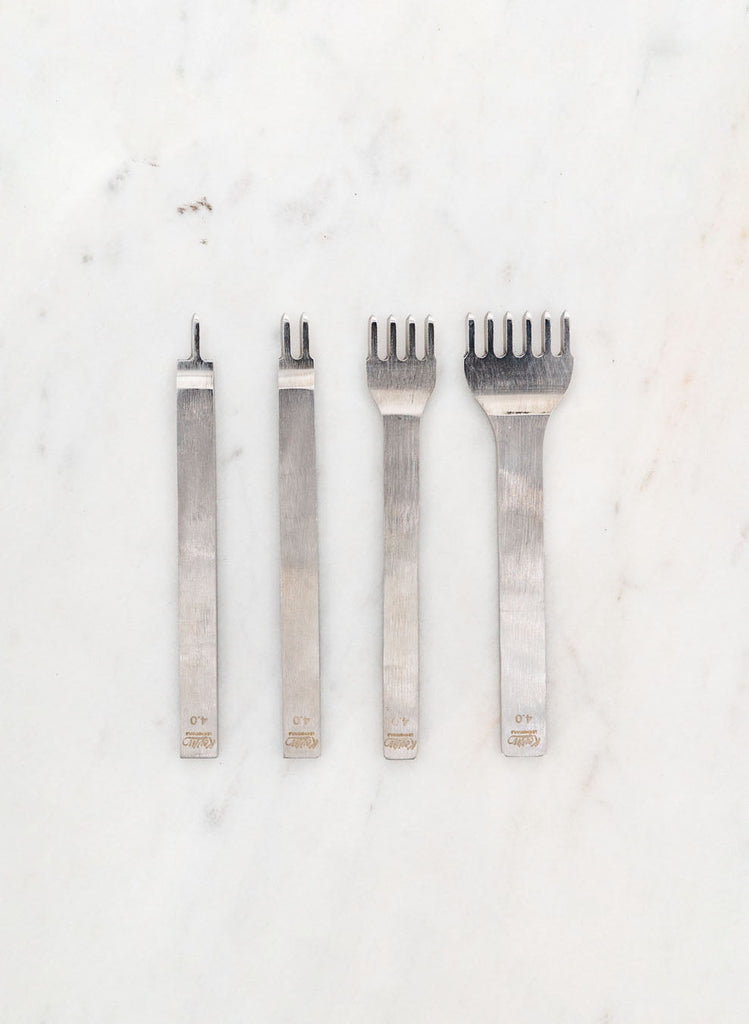 Diamond Style Basic Leather Pricking Irons | 4 Piece Set Sizes Available 3.0 Mm Leertools
