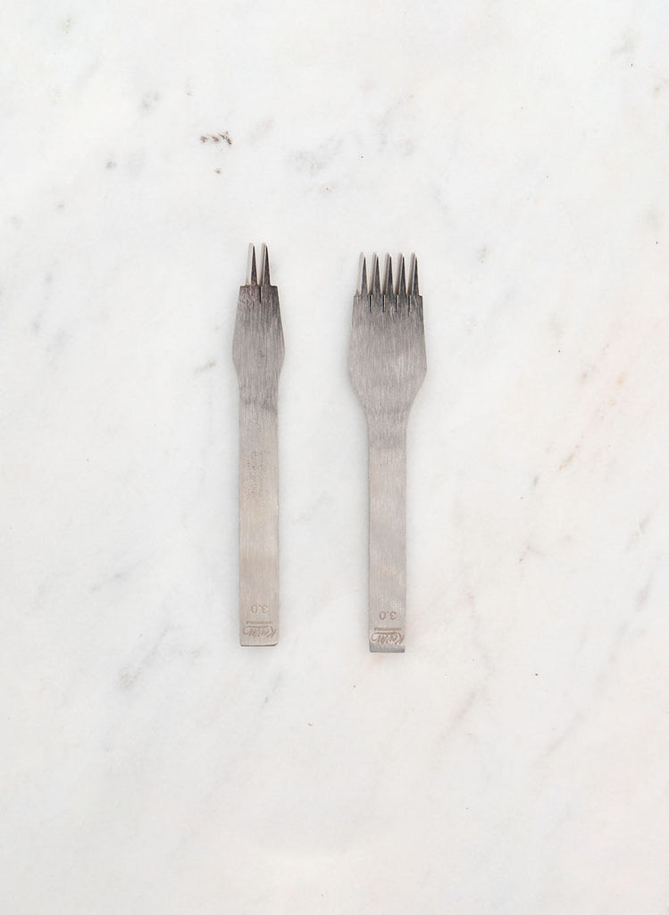 French Style Basic Leather Pricking Irons | 2 Piece Set 5 Sizes Available 2.7 Mm Leertools