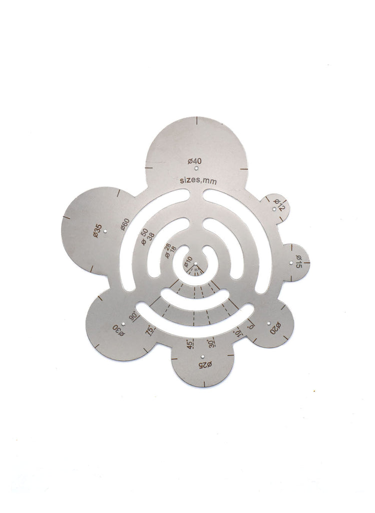 Stainless Steel Radius Pattern & Cutting Guide C | 10 To 60 Mm Leertools