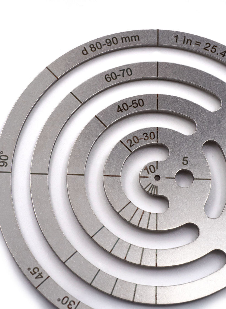 Stainless Steel Radius Pattern & Cutting Guide D | 5 To 90 Mm Leertools