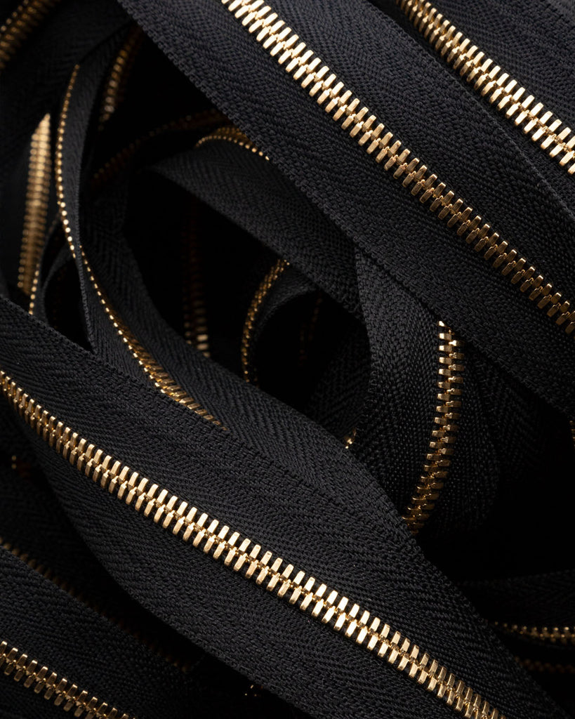 Ykk Excella® | Zipper On Roll Gold Size 3 Black 580 Ritsen
