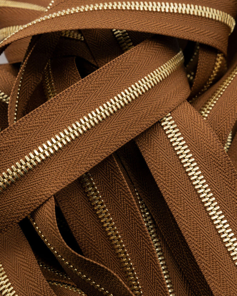 Ykk Excella® | Zipper On Roll Gold Size 3 Old Cognac 859 Ritsen