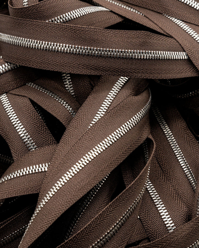 Ykk Excella® | Zipper On Roll Silver Size 3 Dark Brown 088 Ritsen
