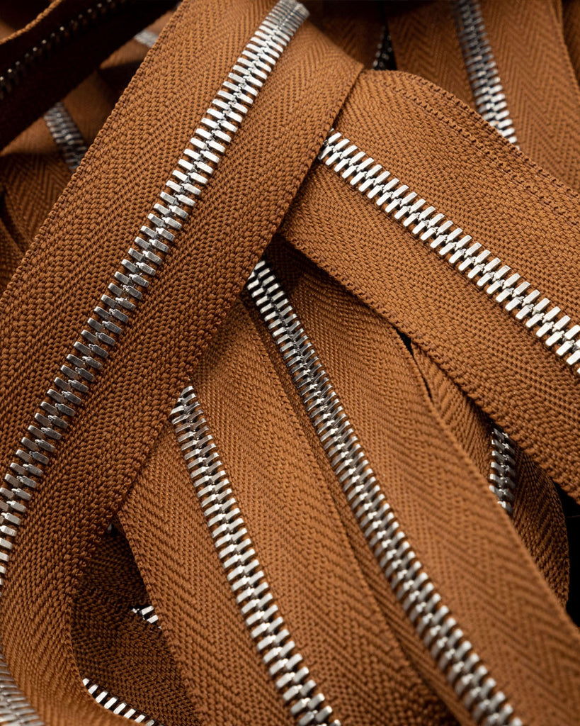 Ykk Excella® | Zipper On Roll Silver Size 3 Old Cognac 859 Ritsen