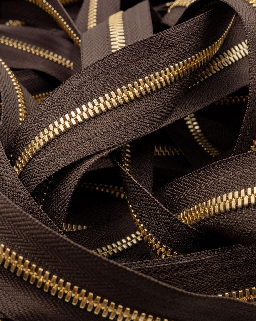 Ykk Excella® | Zipper On Roll Gold Size 5 Dark Brown 088 Ritsen