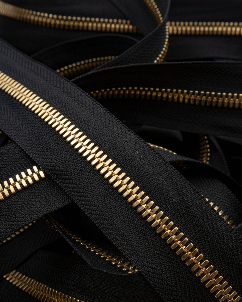 Ykk Excella® | Zipper On Roll Gold Size 5 Black 580 Ritsen