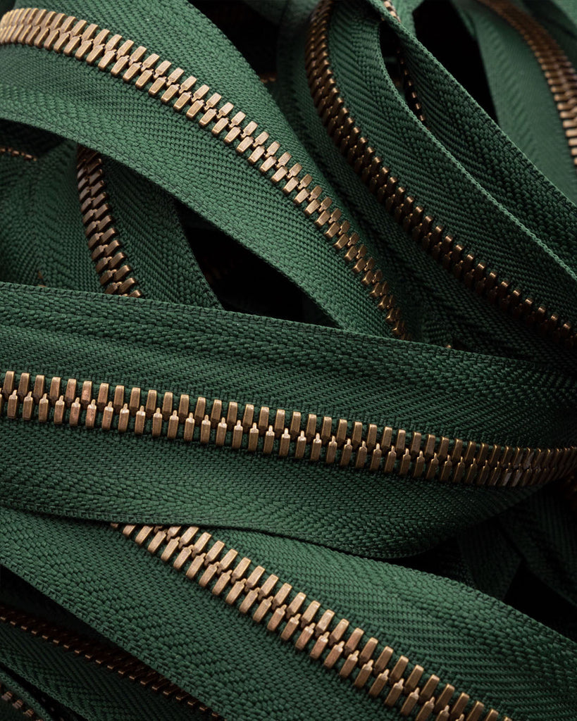 Ykk Excella® | Zipper On Roll Antique Brass Size 8 Green 153 Ritsen