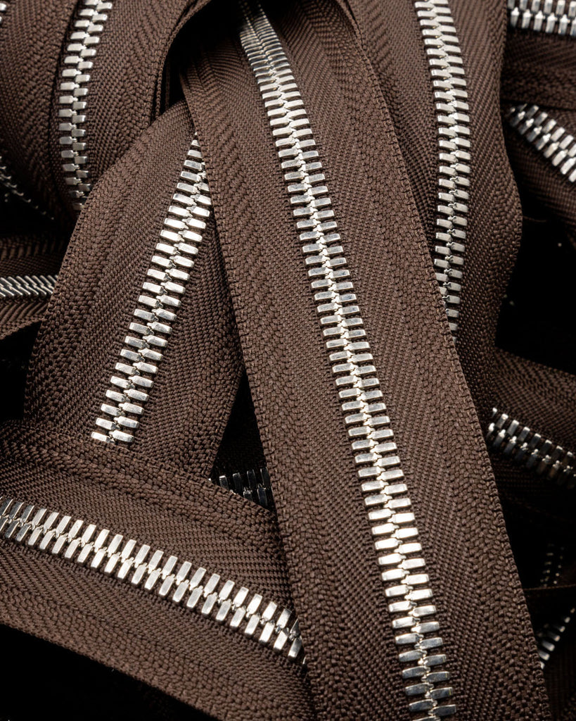 Ykk Excella® | Zipper On Roll Silver Size 8 Dark Brown 088 Ritsen