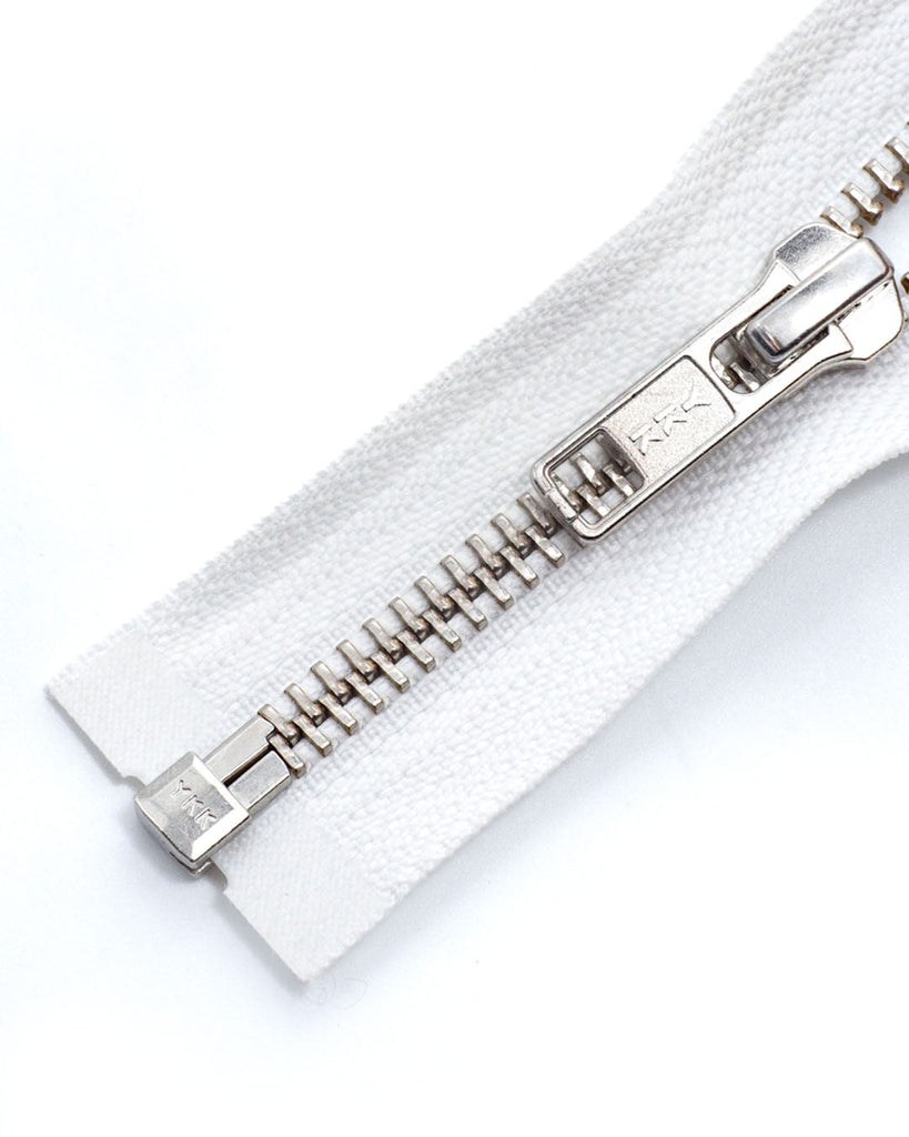 Ykk Metal | Complete Separating Zipper With Single Slider Silver Size 5 Ritsen