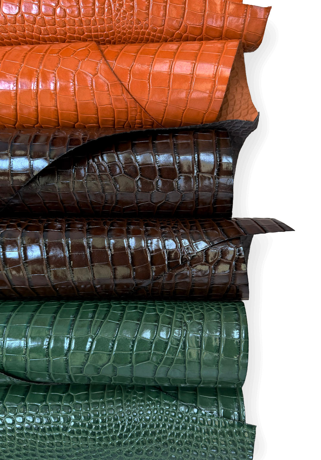 Como Collection I Firm cow leather with a crocodile print