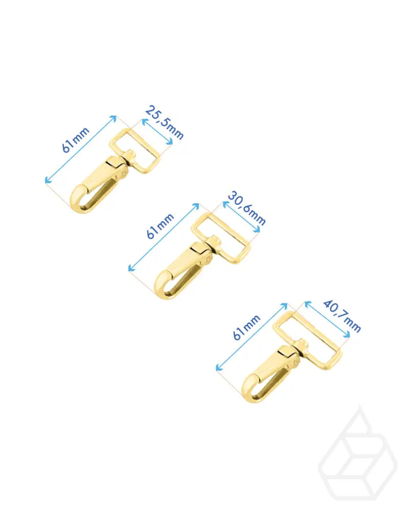 Drop-Shaped Swivel Snap Hook | Gold And Silver 3 Inner Sizes Fournituren