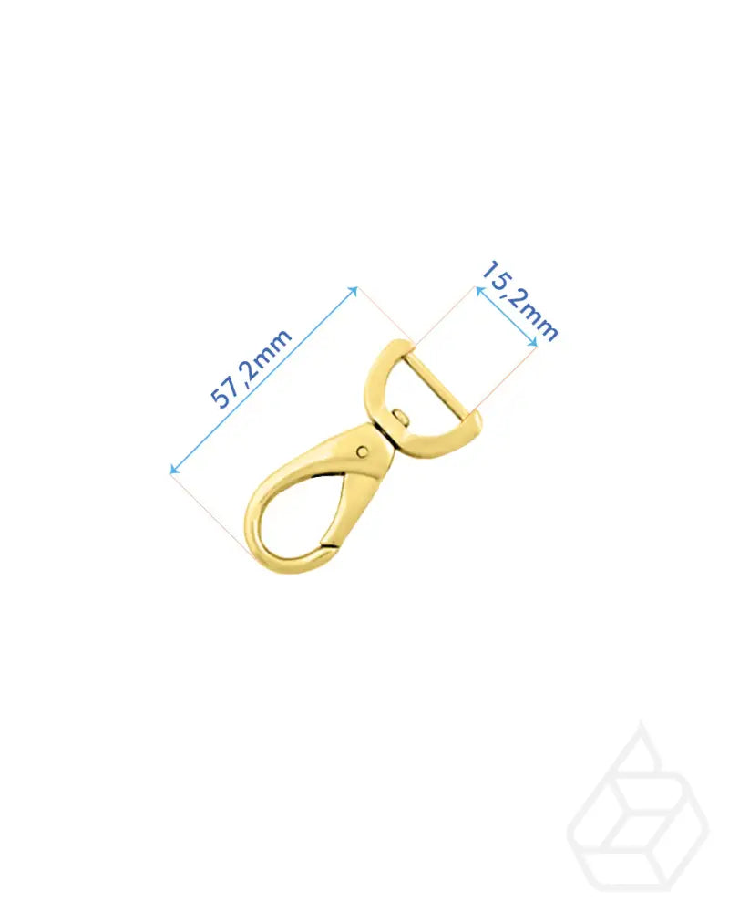 Drop-Shaped Swivel Snap Hook | Gold And Silver Inner Size 15 2 Mm Fournituren