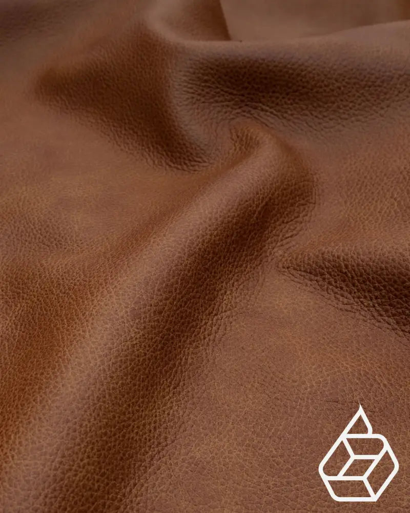 Kansas Collection | Soft And Scratch Resistant Upholstery Leather With A Vintage Look Cognac /