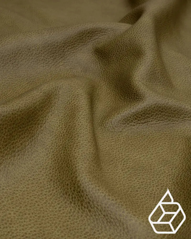 Kansas Collection | Soft And Scratch Resistant Upholstery Leather With A Vintage Look Kiwi / Coupon