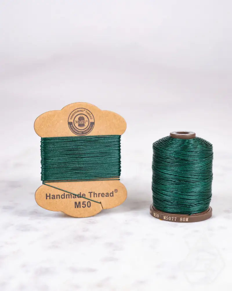 Meisi Super Fine Linen Thread | M30 (0.35Mm) Ms077 Deep Green / Mini Supplies