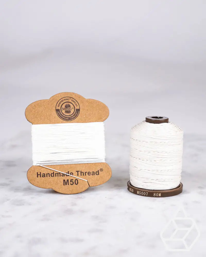 Meisi Super Fine Linen Thread | M50 (0.55Mm) Ms007 White / Mini Supplies