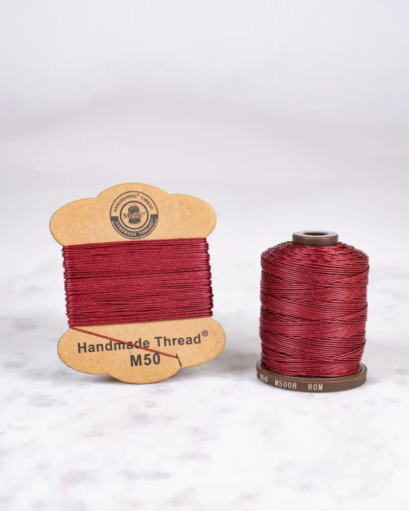 Meisi Super Fine Linen Thread | M50 (0.55Mm) Ms008 Bordeaux / Mini Supplies