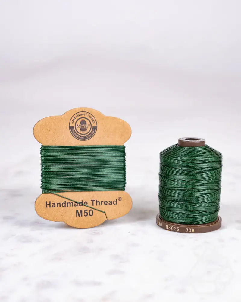 Meisi Super Fine Linen Thread | M50 (0.55Mm) Ms026 Dark Green / Mini Supplies