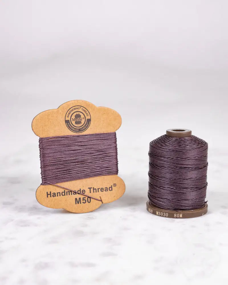 Meisi Super Fine Linen Thread | M50 (0.55Mm) Ms030 Aubergine / Mini Supplies