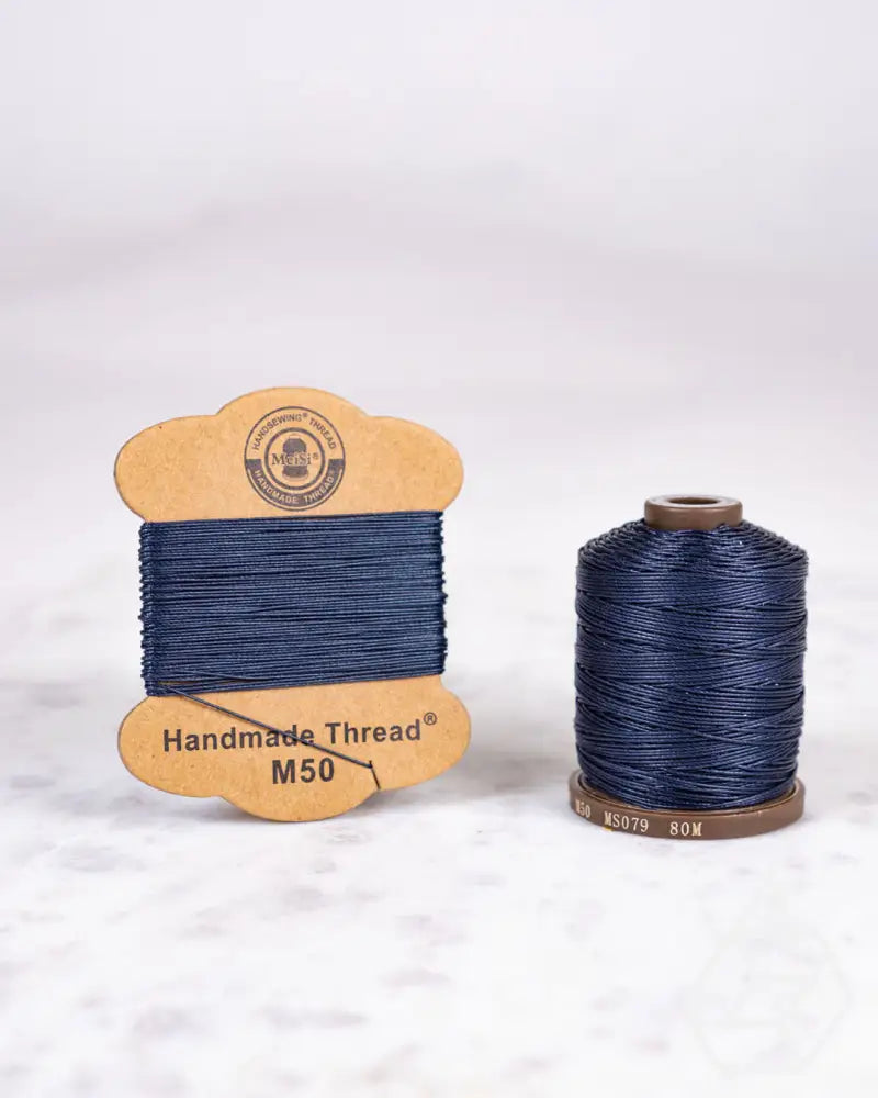 Meisi Super Fine Linen Thread | M50 (0.55Mm) Ms079 Dark Blue / Mini Supplies