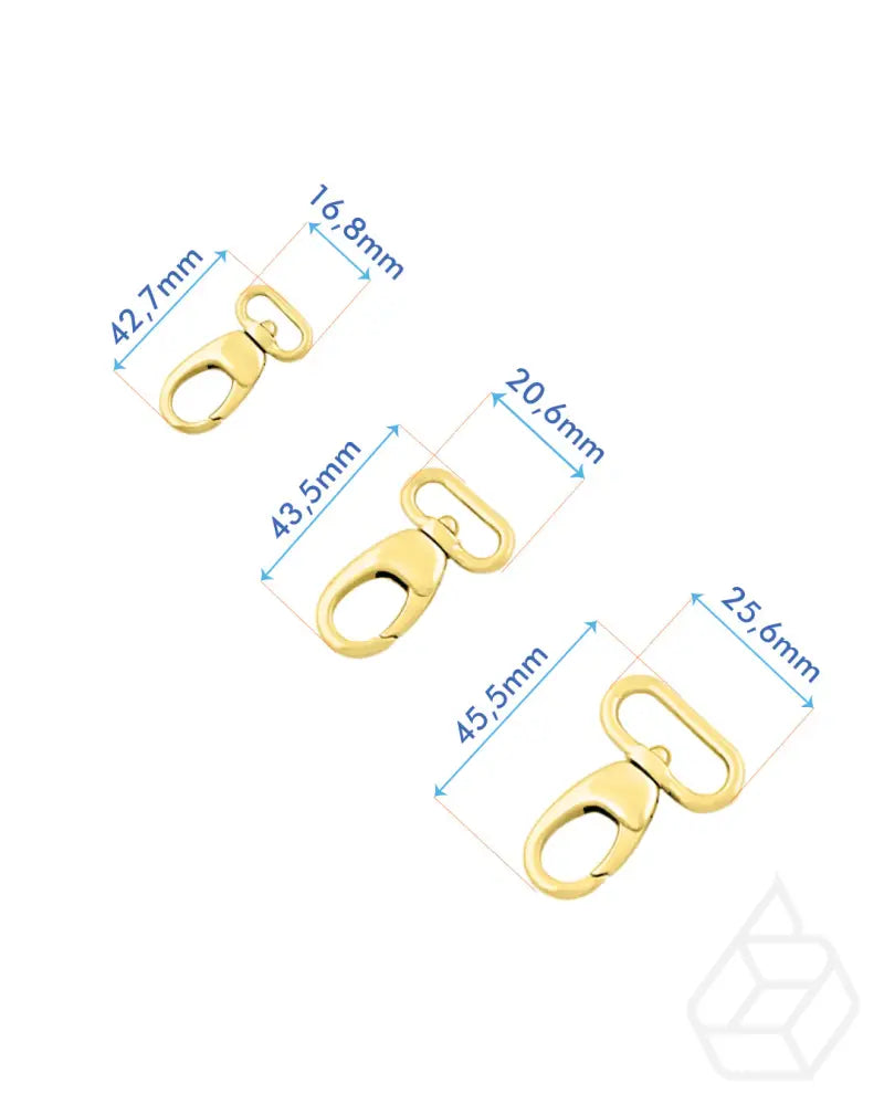 Oval Swivel Snap Hook | Gold And Silver 3 Inner Sizes Fournituren