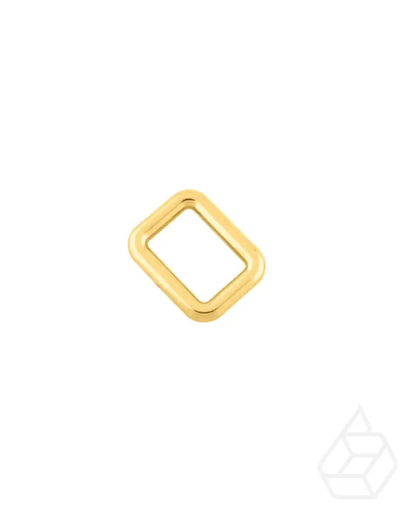 Rectangular Ring | Gold And Silver 5 Inner Sizes (2 Pieces) / Inner Size 20 Mm Fournituren