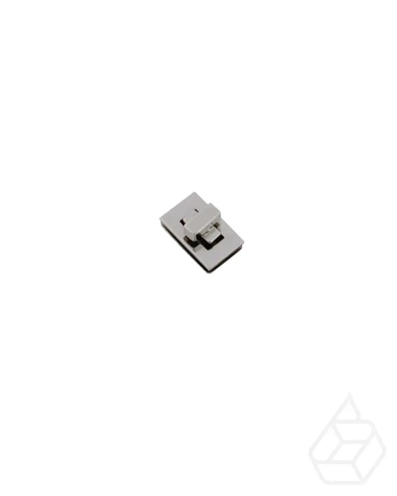 Rectangular Turning Lock | Silver 26 6 X 17 Mm Fournituren