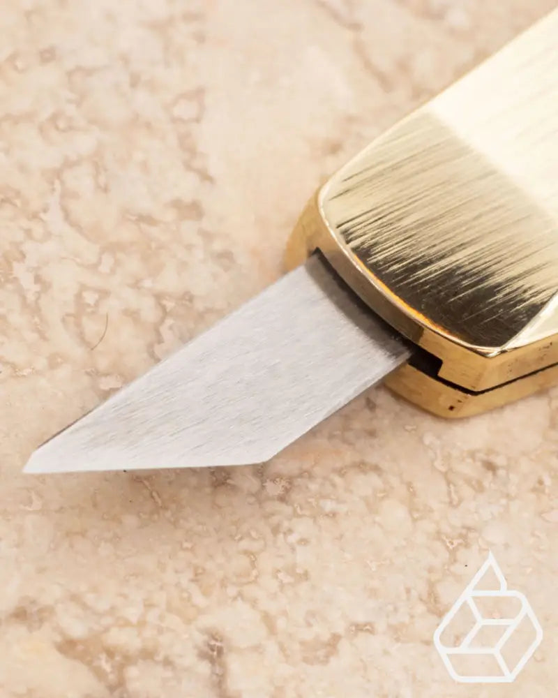 Refillable Leather Knife | Brass Leertools