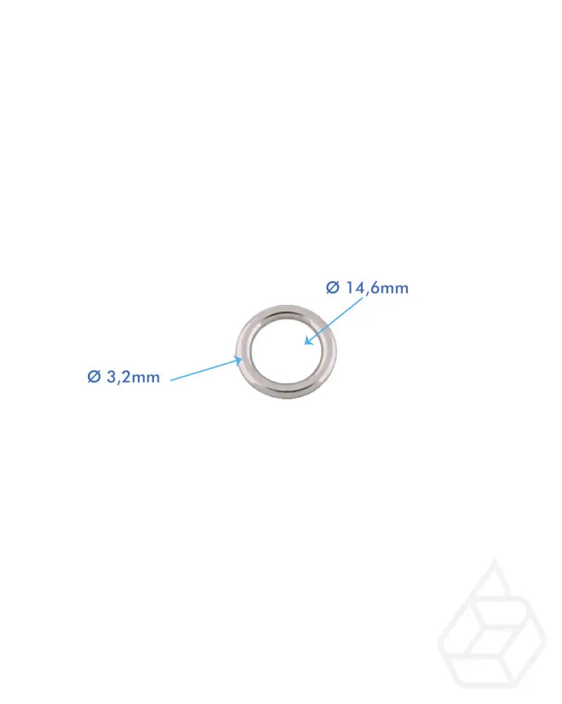 Round O-Ring | Silver Inner Size 14 6 Mm (2 Pieces) Fournituren
