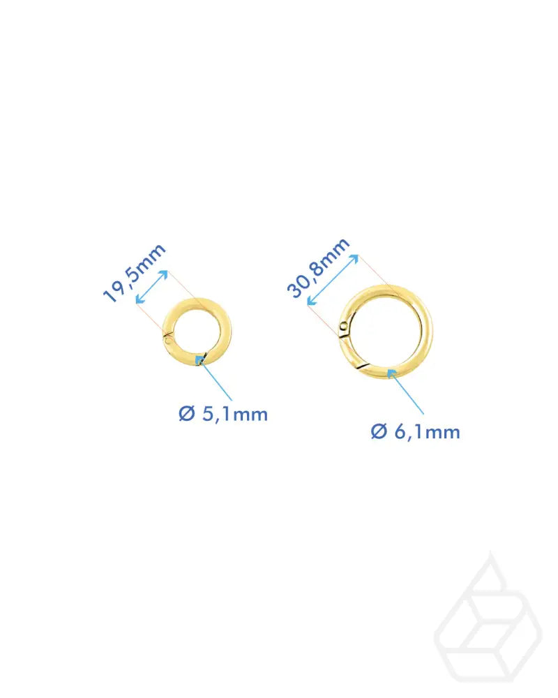 Round O-Ring Swivel Snap Hook | Gold And Silver 2 Inner Sizes Fournituren
