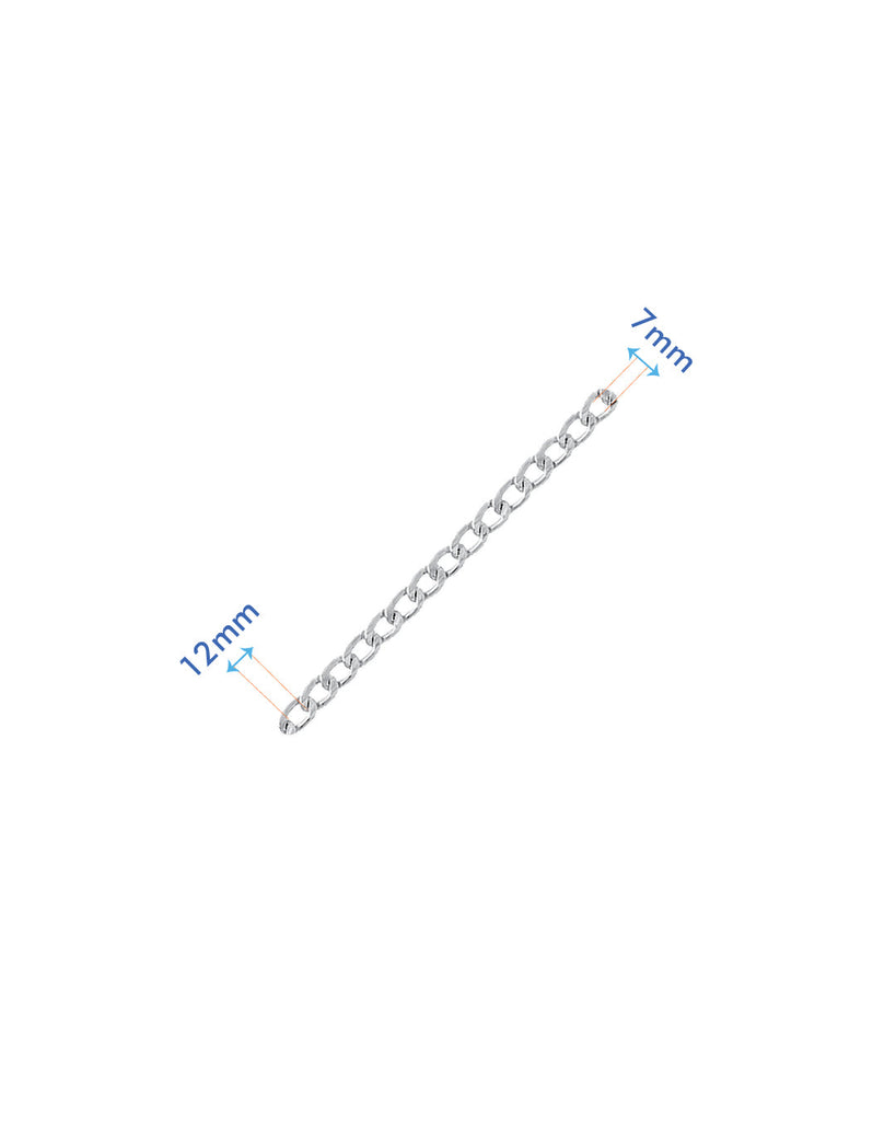 Gourwith Link Chain | Silver 12 X 7 Mm (1 Meter) Fournituren