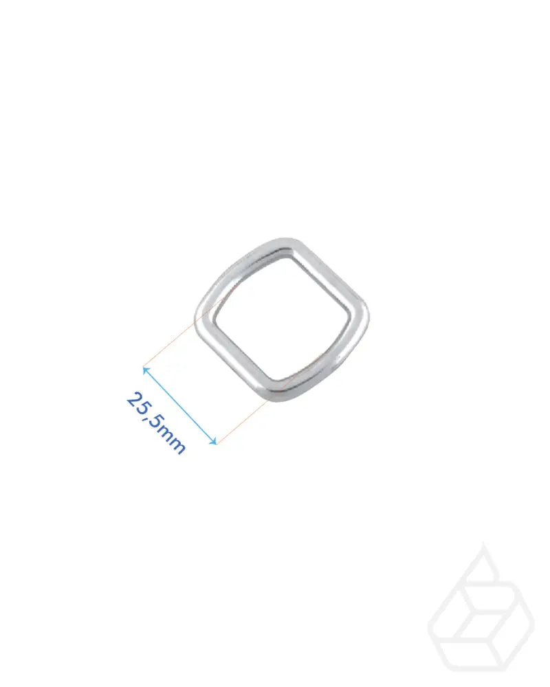 Square Ring | Silver Inner Size 25 5 Mm (2 Pieces) Fournituren