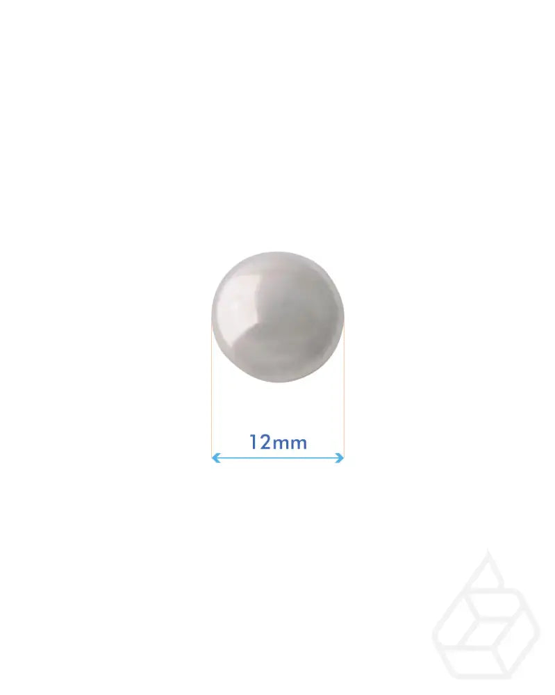 Studs | Silver Diameter 12 Mm (4 Pieces) Fournituren