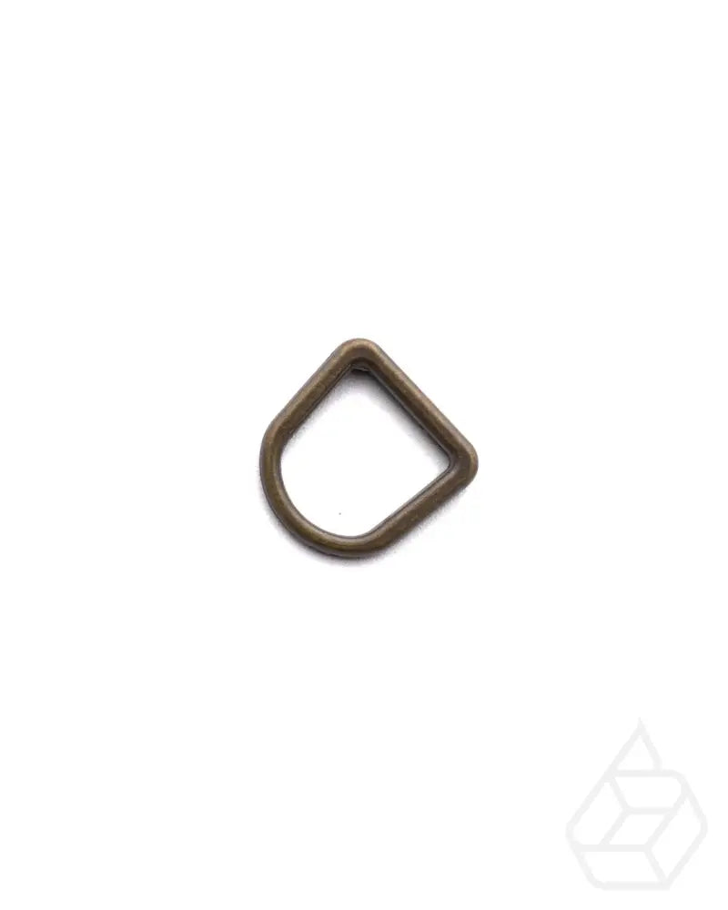 D-Ring Pullers For Zippers (5 Pieces) Antique Brass / Size 8 Ritsen Onderdelen