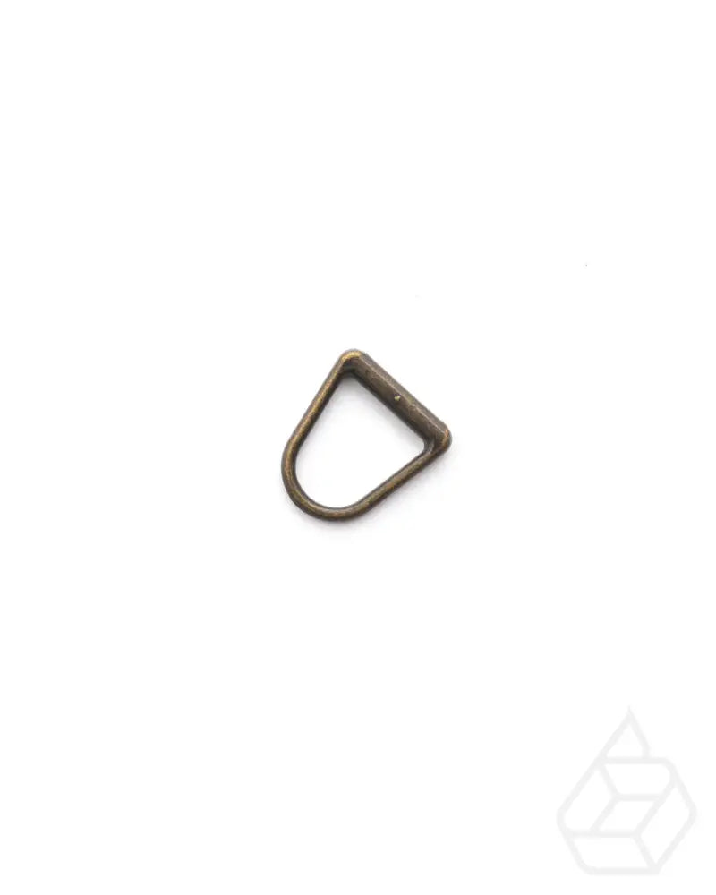 D-Ring Pullers For Zippers (5 Pieces) Antique Brass / Size 5 Ritsen Onderdelen