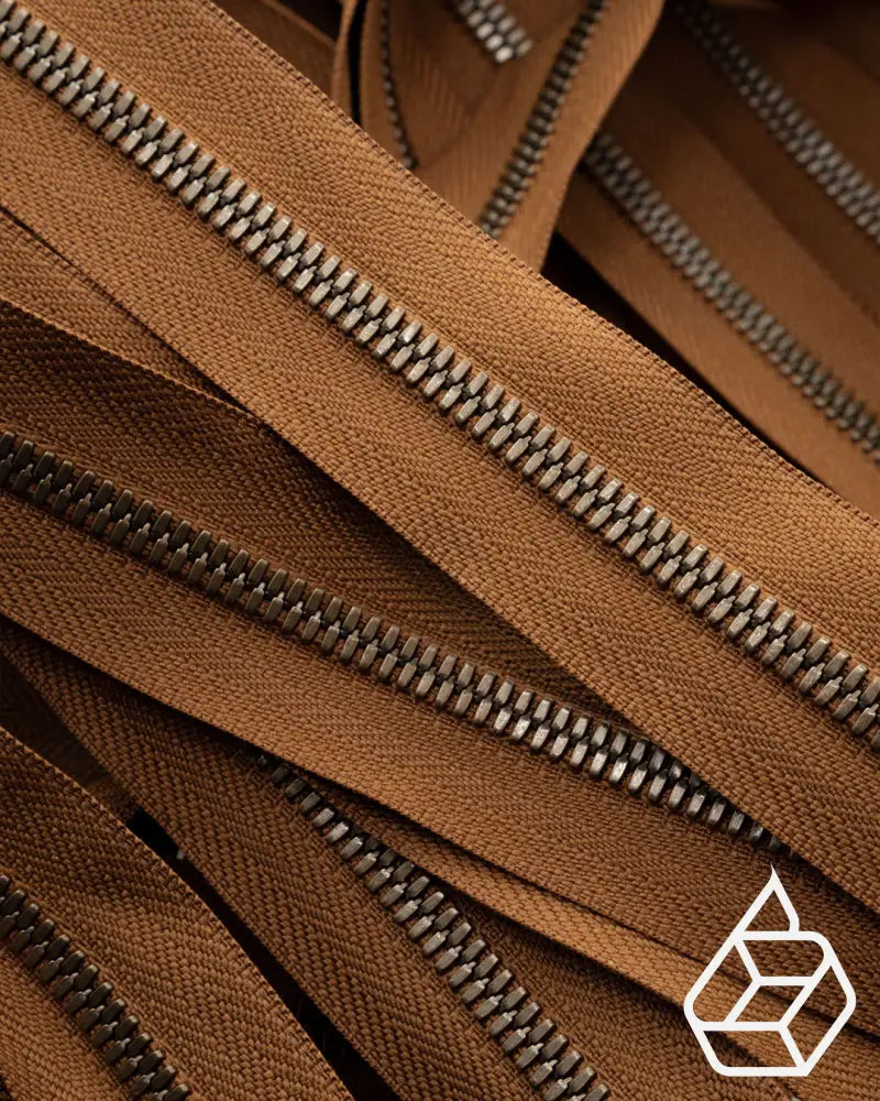 Ykk Excella® | Zipper On Roll Antique Brass Size 5 Old Cognac 859 Ritsen