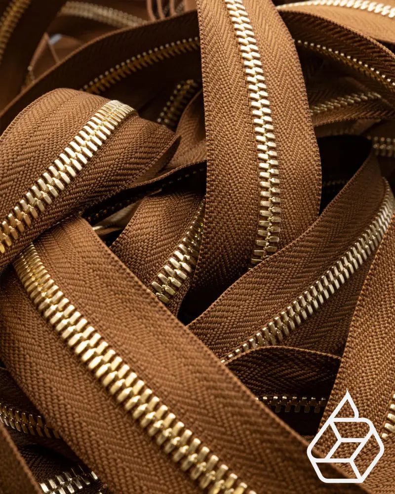 Ykk Excella® | Zipper On Roll Gold Size 5 Old Cognac 859 Ritsen