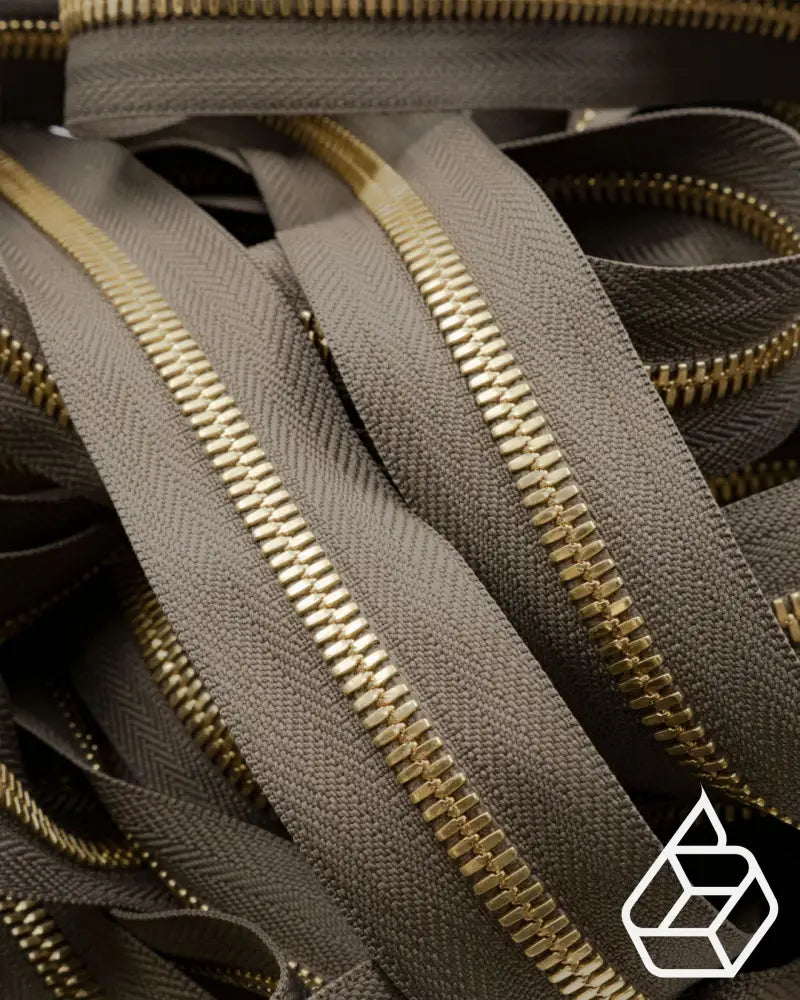 Ykk Excella® | Zipper On Roll Gold Size 5 Taupe 034 Ritsen