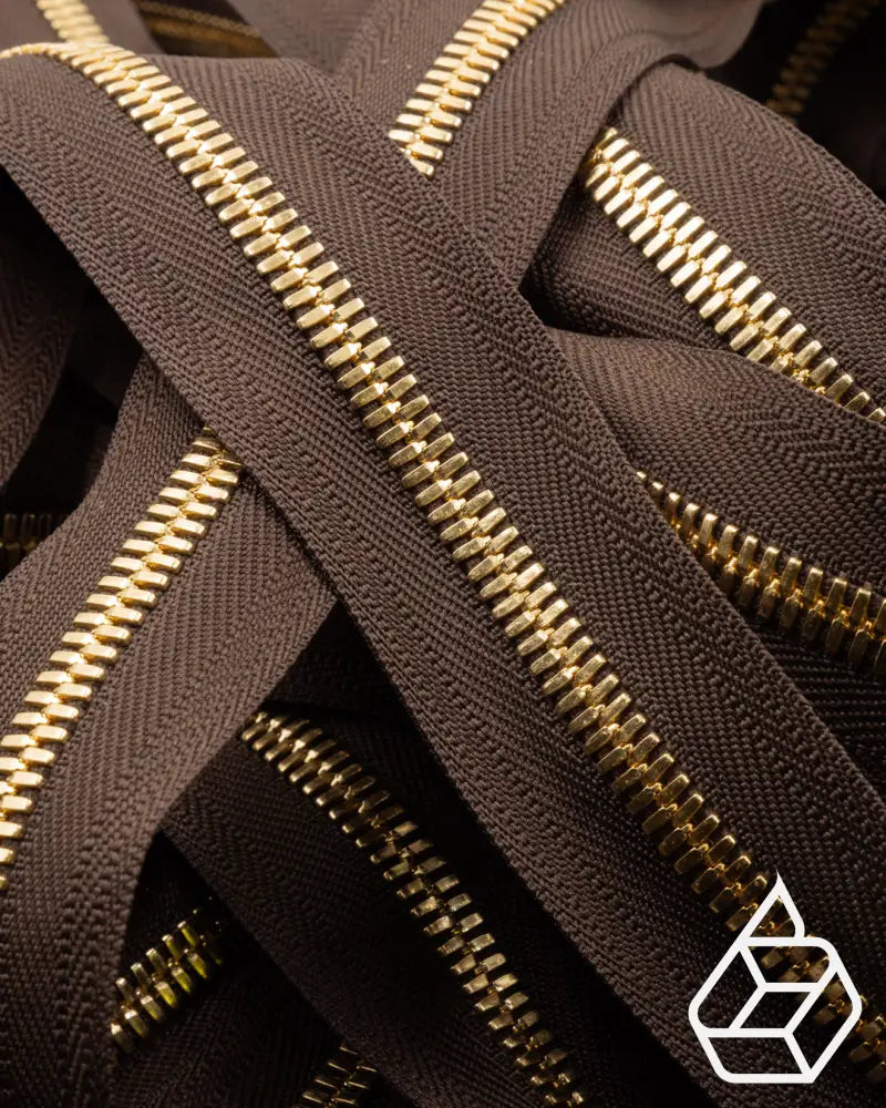 YKK Excella® | Zipper on roll | Gold | Size 8 Dark Brown 088 Ritsen