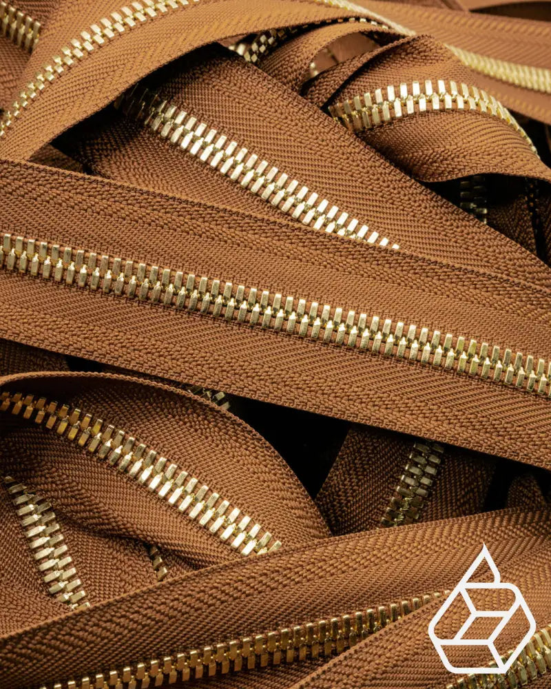 Ykk Excella® | Zipper On Roll Gold Size 8 Old Cognac 859 Ritsen