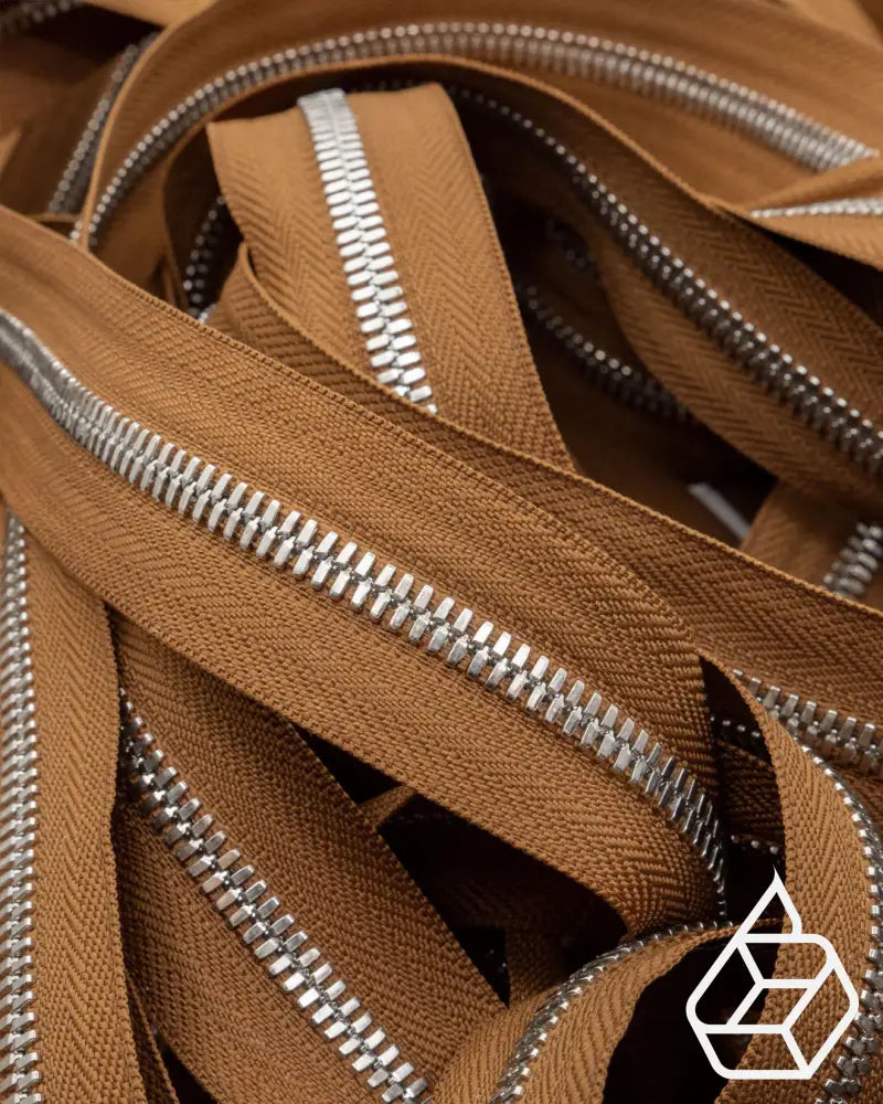 Ykk Excella® | Zipper On Roll Silver Size 5 Old Cognac 859 Ritsen