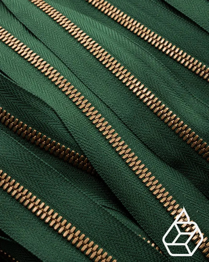 Ykk Excella® | Zipper On Roll Antique Brass Size 5 Green 153 Ritsen