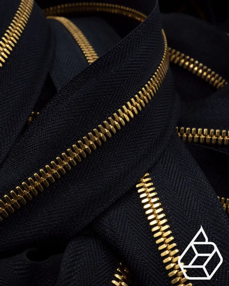 Ykk Excella® | Zipper On Roll Elite Gold Size 5 Black 580 Ritsen