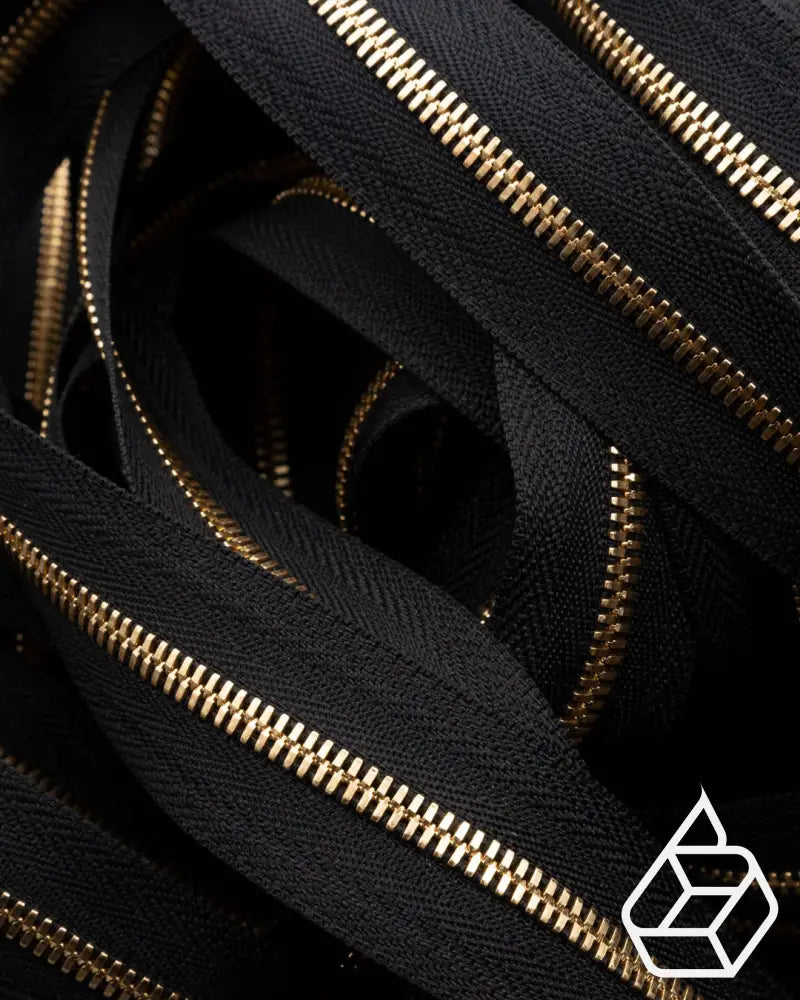 Ykk Excella® | Zipper On Roll Gold Size 3 Black 580 Ritsen