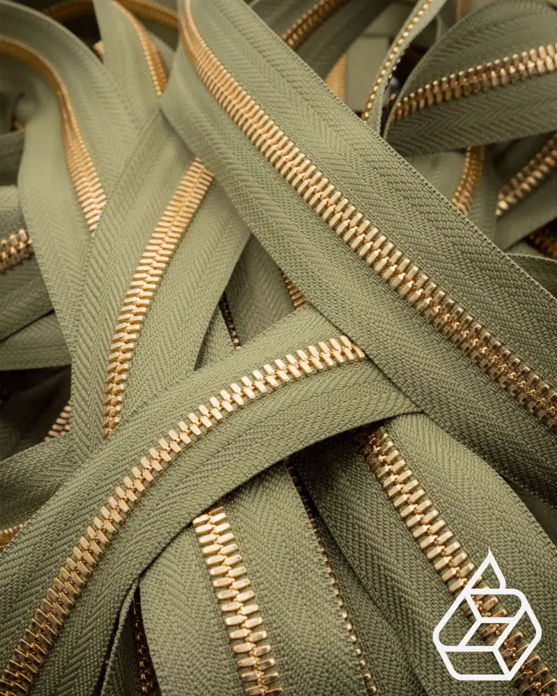 Ykk Excella® | Zipper On Roll Gold Size 5 Sage 170 Ritsen