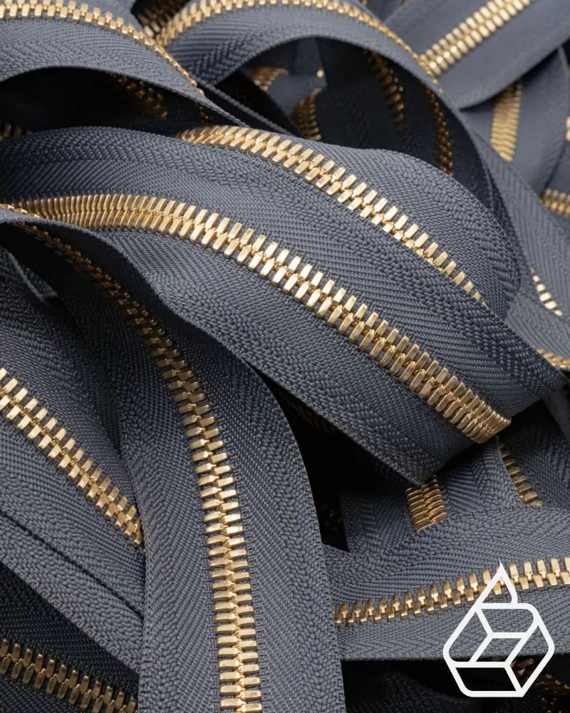 Ykk Excella® | Zipper On Roll Gold Size 8 Grey 182 Ritsen