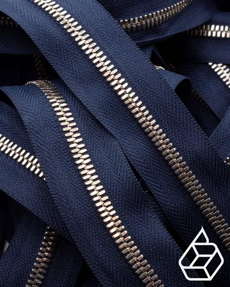 Ykk Excella® | Zipper On Roll Silver Size 5 Marine Blue 058 Ritsen
